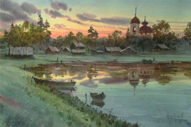 летний закат 