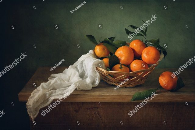 корзинка с клементинами 
