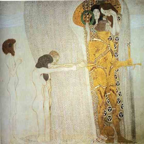  Beethoven Frieze, detal, Longing for Happiness 1, 1902