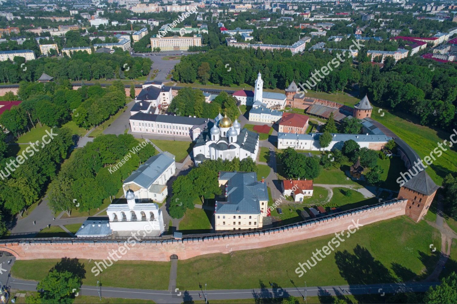 вид на великий новгород с высоты