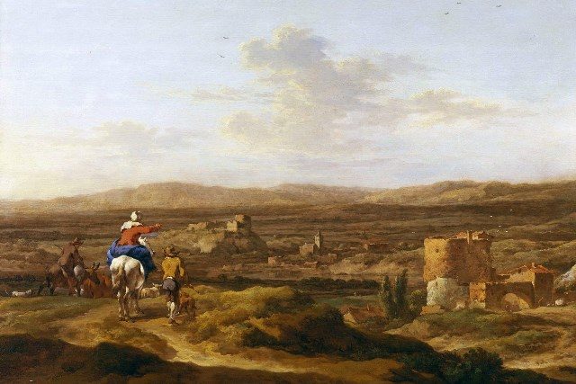 Итальянский пейзаж с долиной. 1655