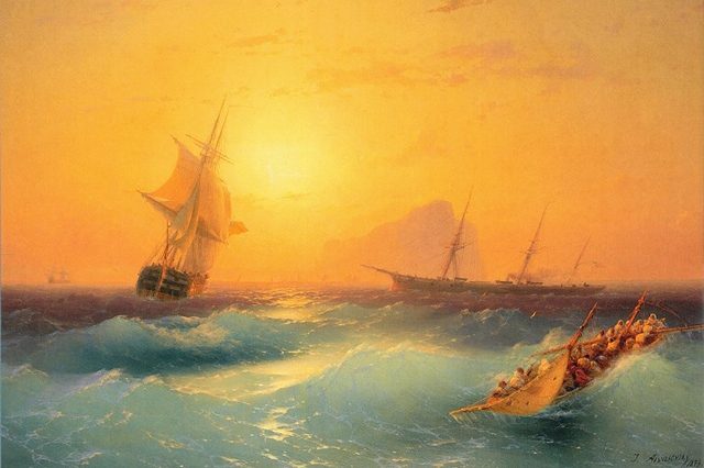 The American Ships at the Rock of Gibraltar