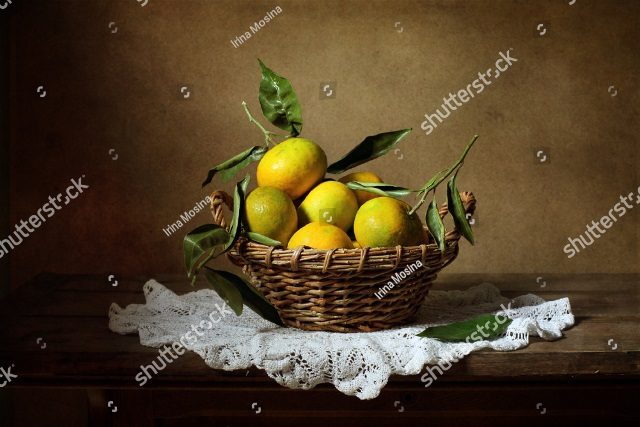 корзинка с лимонами 