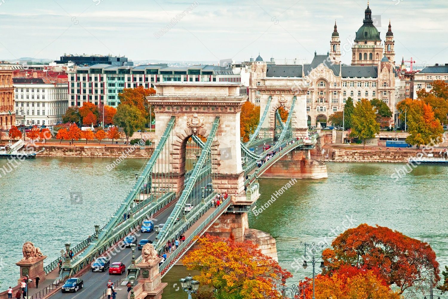 осень и мост в будапеште