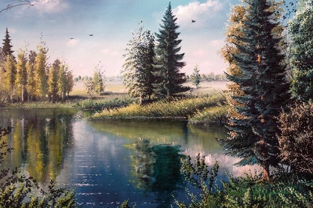 прогулка у озера 