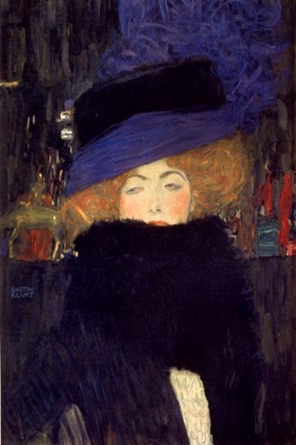 Lady with Hat and Feather Boa, 1909