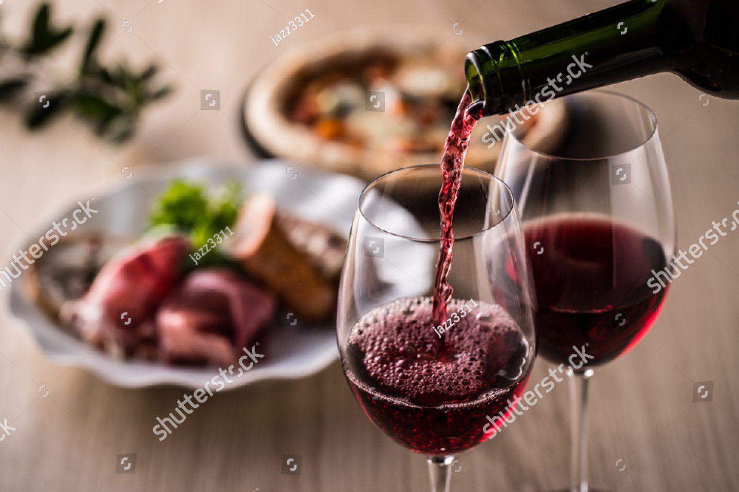 Бокалы красного