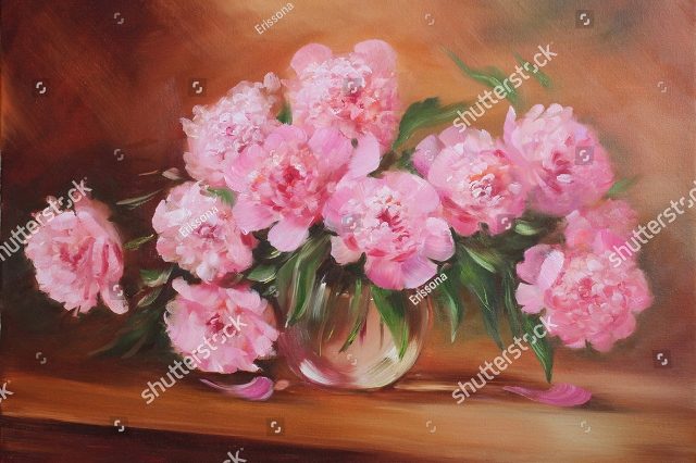 розовые пионы