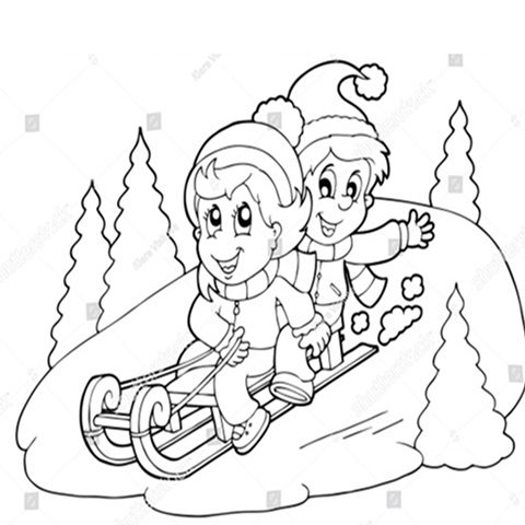 детки на саночках