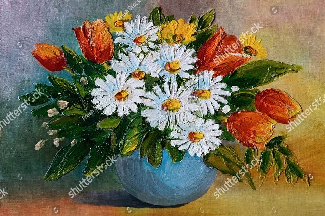 Ромашки в вазе
