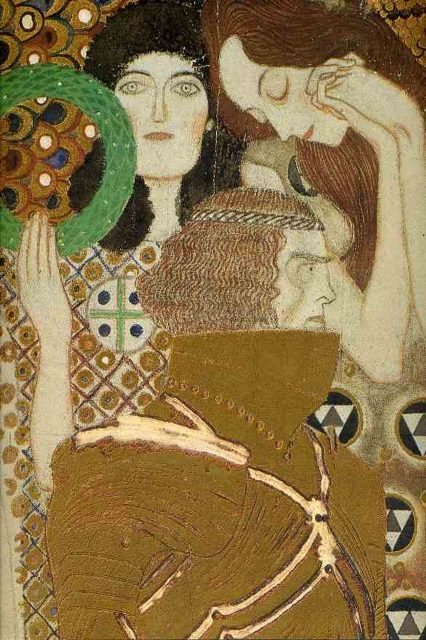  Beethoven Frieze, detal, Longing for Happiness 3, 1902