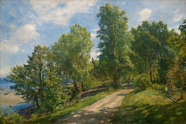   Березы и дорога в Осгордстранд