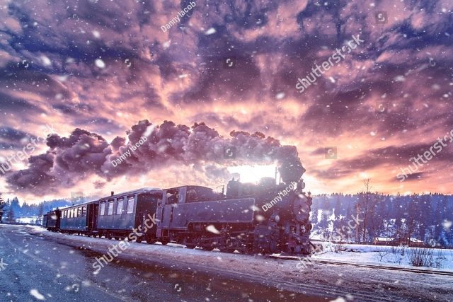 Поезд и снег