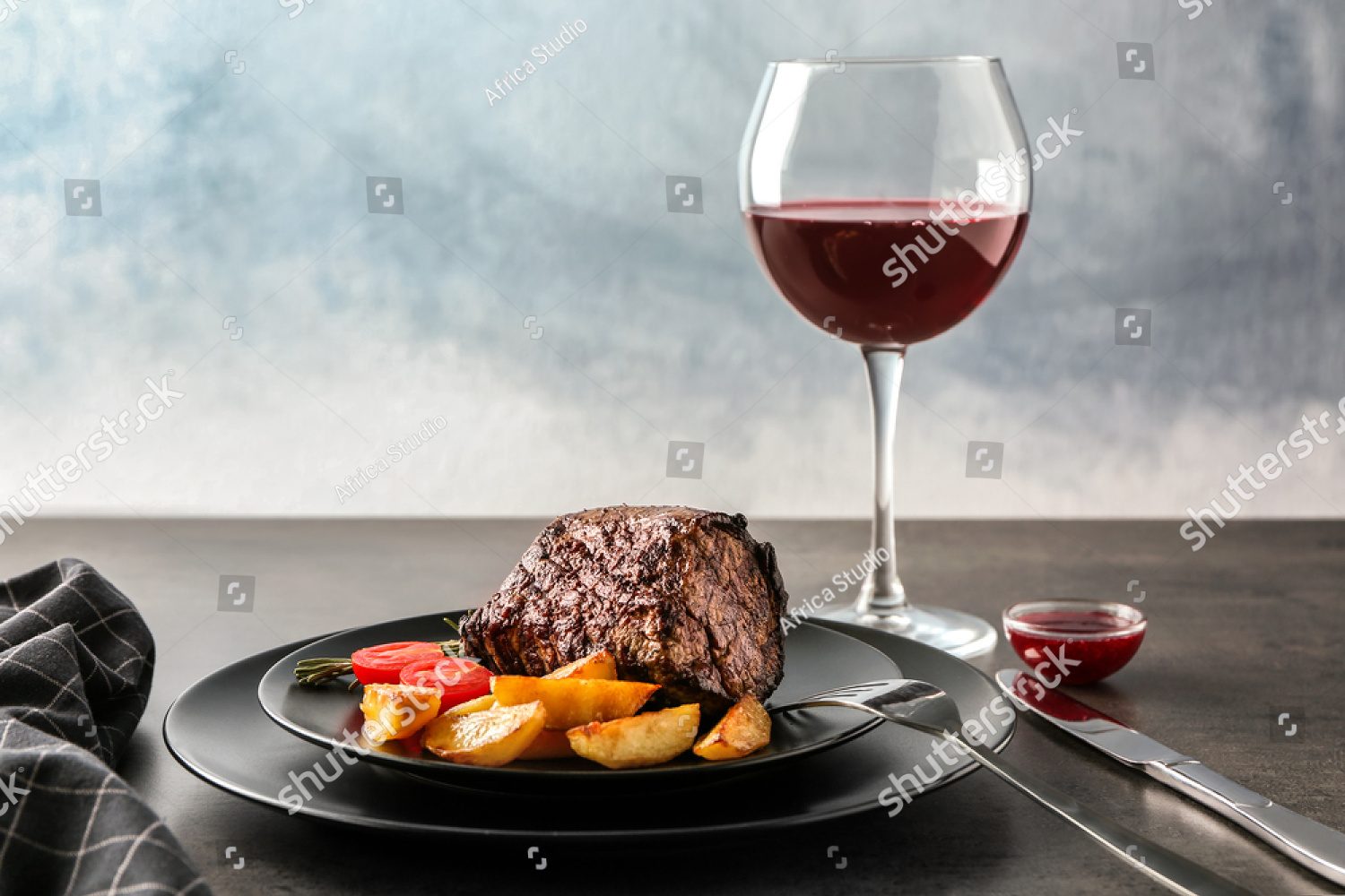 Мясо с вином