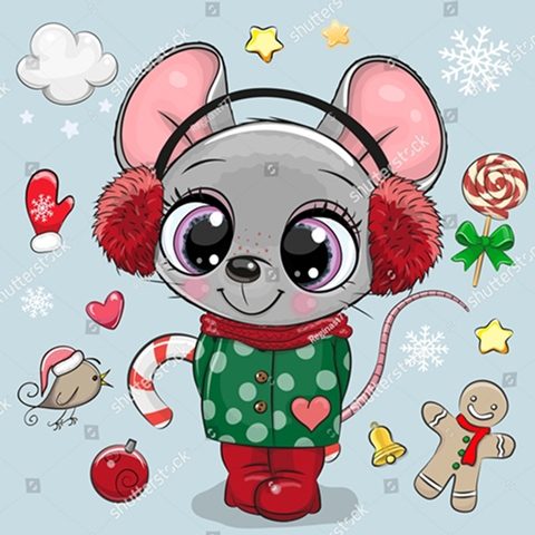 новогодняя мышка 3
