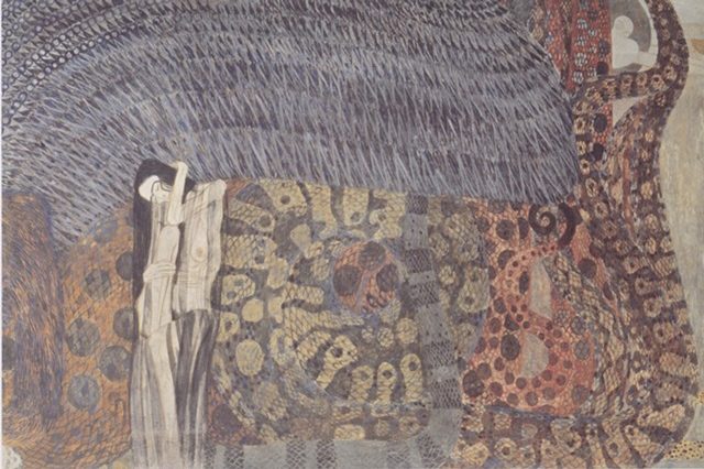  Beethoven Frieze, detal, Gnawing pain 1, 1902