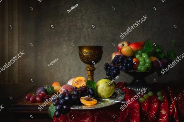 фрукты и вино 