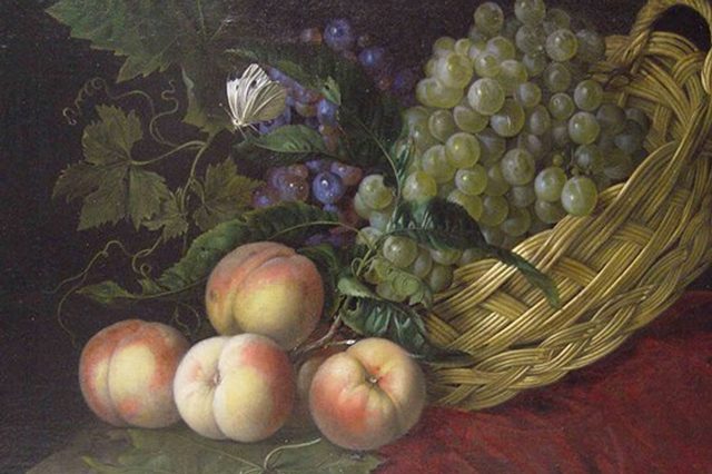 персики и виноград 